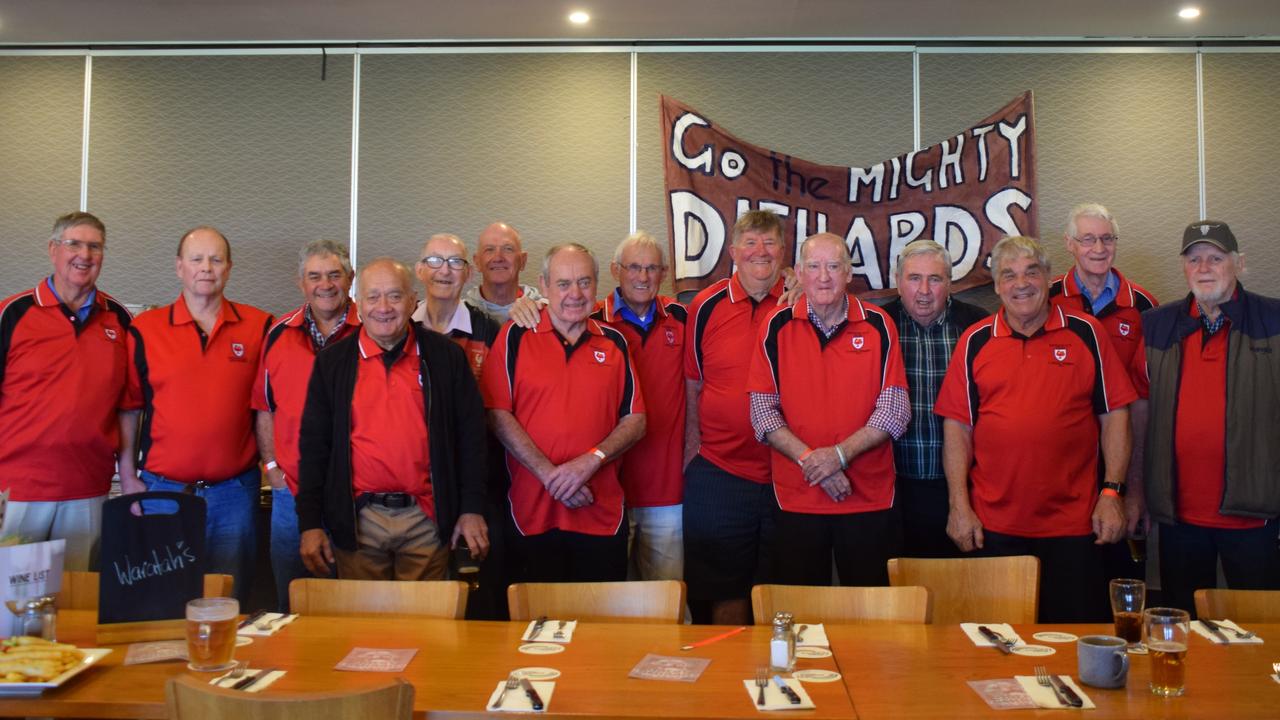 Former Waratahs players reunited in Dalby to celebrate rugby league in the region and 30 years of the Diehards. Picture: Emily Devon