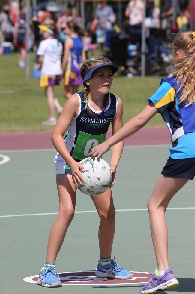 The Netball Qld Primary Schools Cup grand finals are being held at the Hinterland District Netball Association at Mudgeeraba. Picture: Mike Batterham.