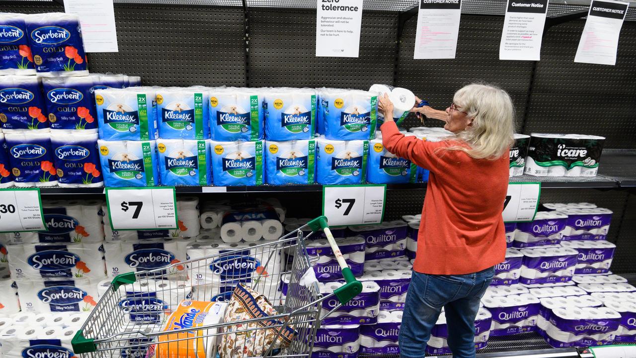 Supermarkets struggled to keep up with the demand for essentials such as toilet paper during the pandemic. Picture: James Gourley/AAP