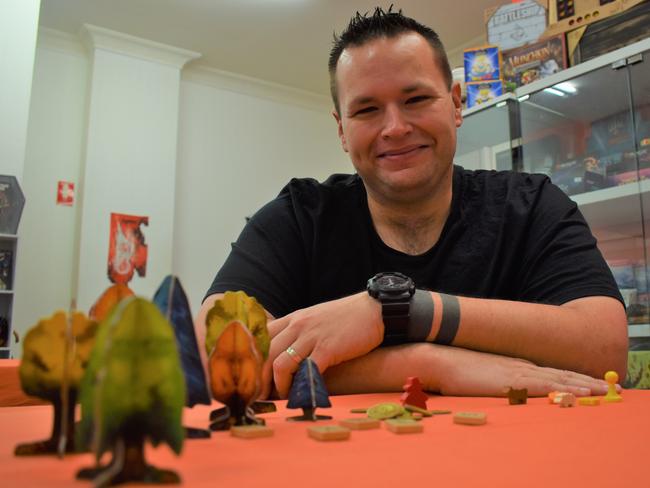 Above Deck Hobbies and Games owner Jeremy O'Kell said interest in boardgaming and table top hobbies had increased since Covid hit Australia last year. Photo: Ebony Graveur