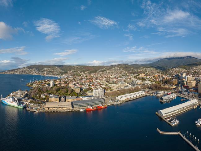 City of Hobart aerial view, supplied by Hobart City Council.