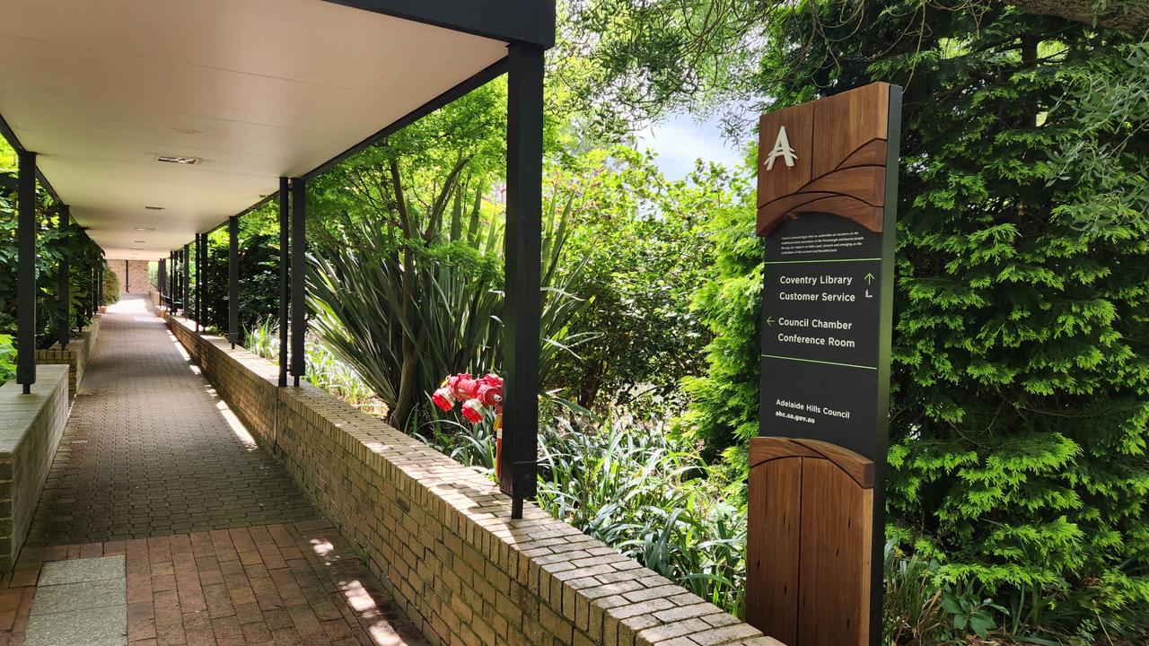 The entry way to the Adelaide Hills Council. Picture: Lynton Grace