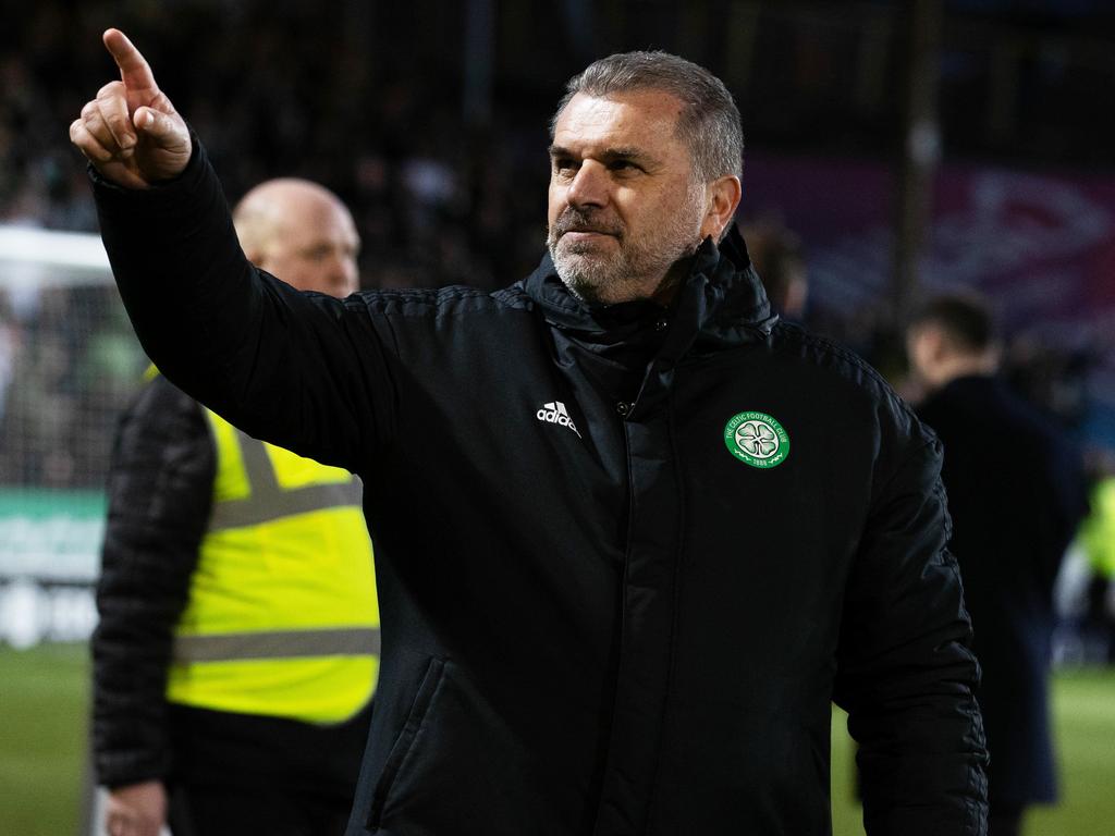 No.1: Celtic manager Ange Postecoglou after his team sealed the league title at Dundee. Picture: Craig Williamson/SNS Group via Getty Images