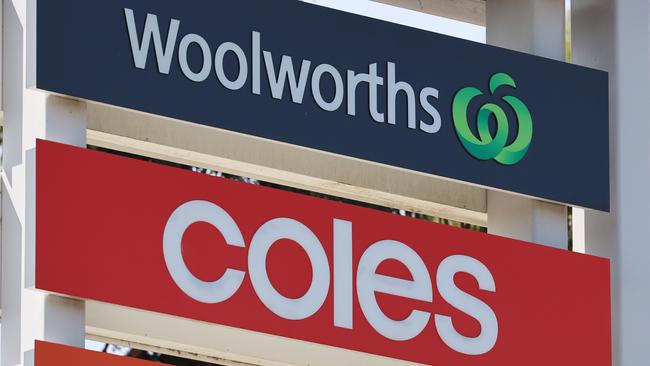 Coles and Woolworths are both employing covert and overt ways to curb retail theft. Picture: NCA NewsWire / David Mariuz