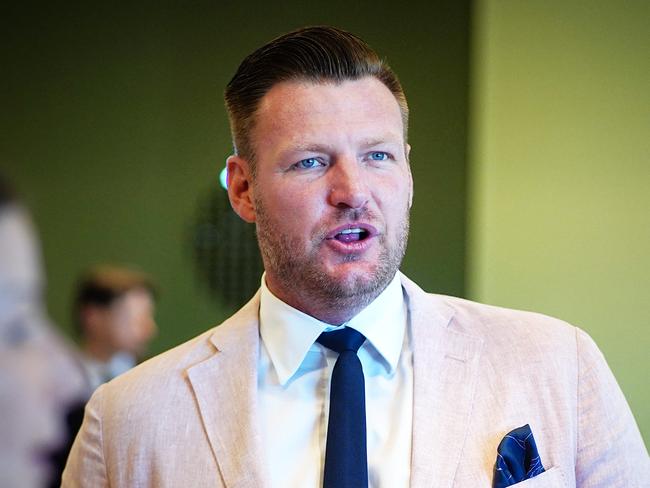 Former tennis player and Member of the Victorian Legislative Assembly Sam Groth is seen at the Crown Marquee during the Melbourne Cup in Flemington on Tuesday, 5 November 2024.Picture: The Australian/ Luis Enrique Ascui