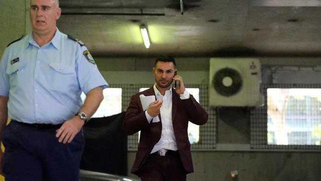 Salim Mehajer leaves Sydney City Central Police Station yesterday after being charged with assaulting a taxi driver.