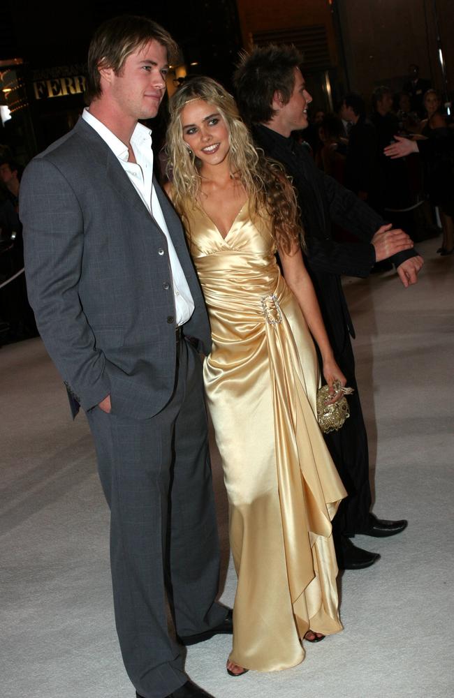 2005: Isabel Lucas and Chris Hemsworth. Picture: News Corp Australia