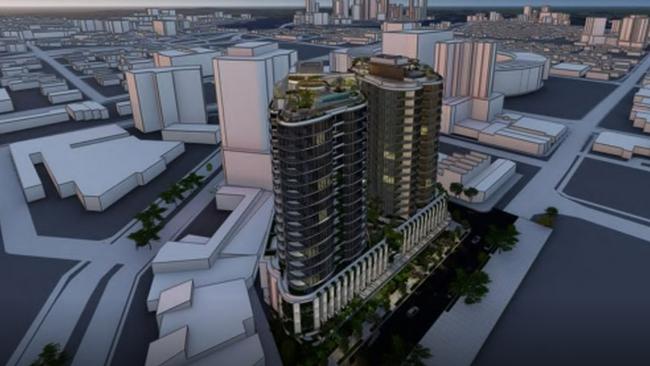 An artist impression of the 'Nuage' development from Sarazin at Woolloongabba.