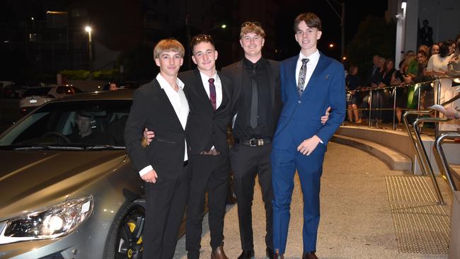 Ash M, Ryder P, Benjamin S and Jayden V at the Siena Catholic College Yr 12 Benefit Ball (formal 2024).