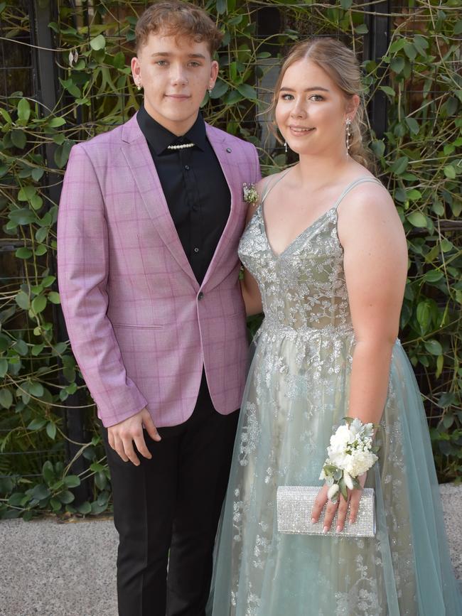 Cameron Archer and Cristina Taylor-Brett at the Mackay State High School 2021 Year 12 formal, November 16, 2021. Photo: Tara Miko and Janessa Ekert
