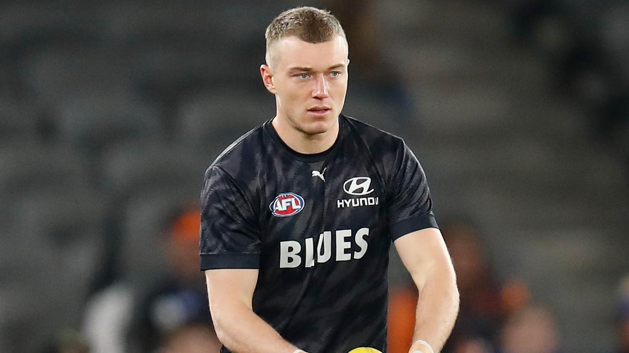 Patrick Cripps always scores well against the Tigers in the season-opener. Picture: Michael Willson/AFL Photos via Getty Images