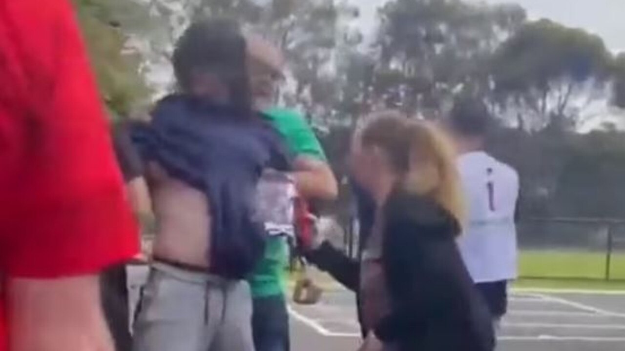 Two voters in Melbourne's north have gotten into a violent scuffle at the polling booth.