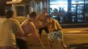 Brawl breaks out in Maitland's CBD early Sunday morning. Credit: Facebook screenshot