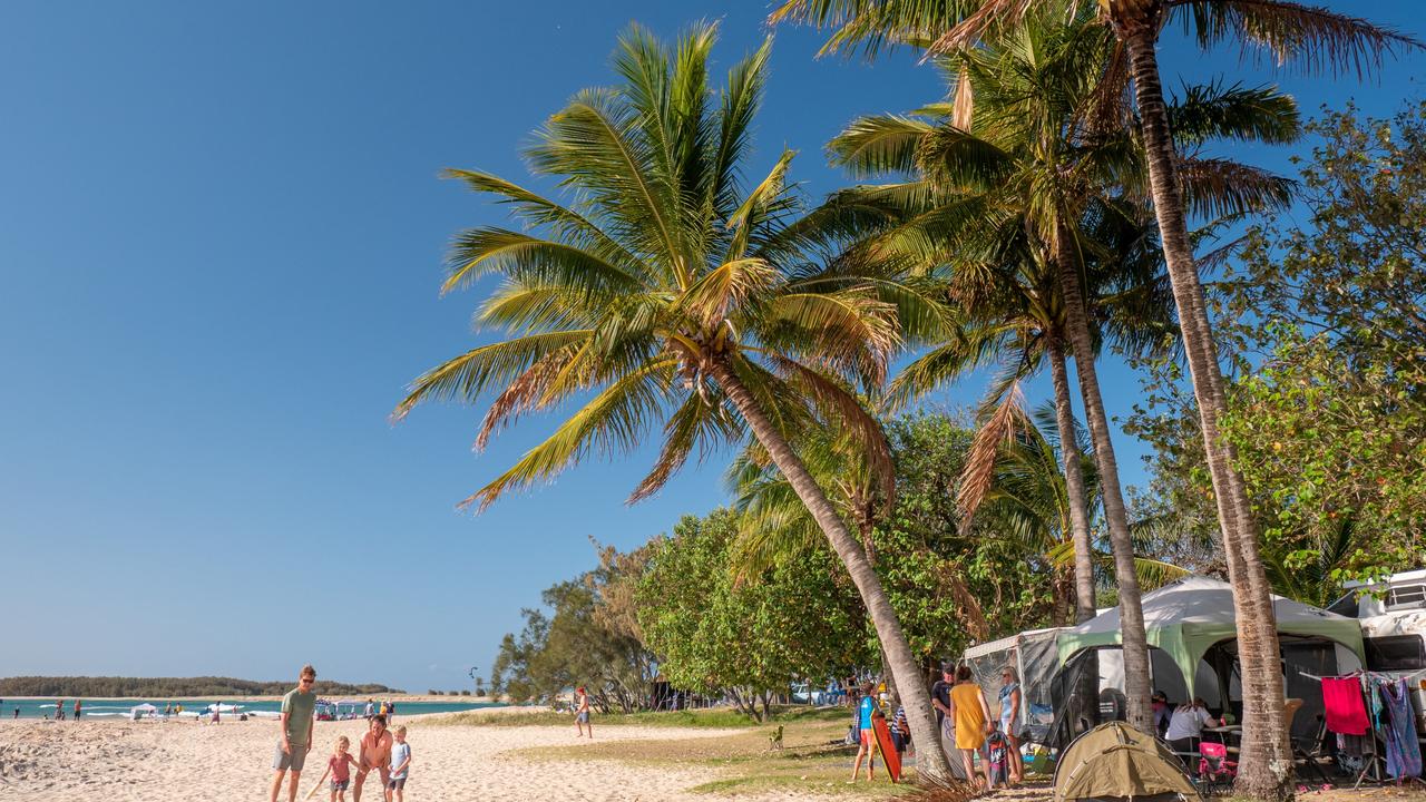 Enjoy beachside camping at Cotton Tree Holiday Park. Picture: Mark Fitz