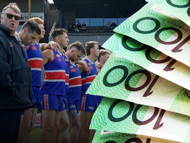 Local footy salary cap crisis art