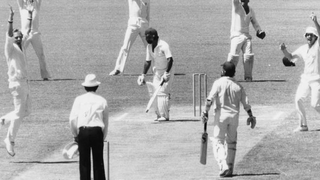 India’s Chetan Chauhan at the non-striker’s end during a Test against Australia at Adelaide Oval in 1981