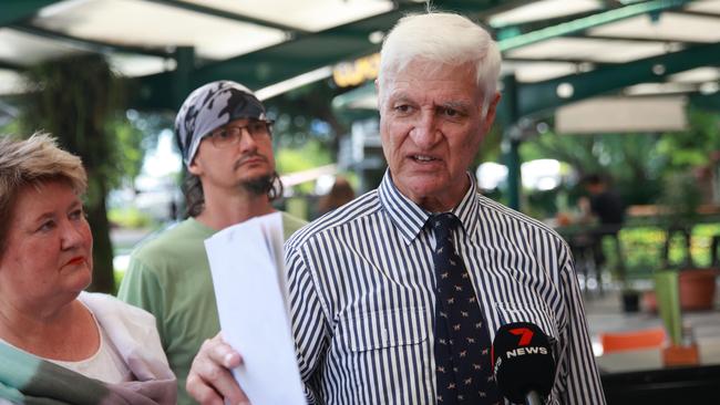 Bob Katter with Carolyn Emms and Matt Lachlan in the background