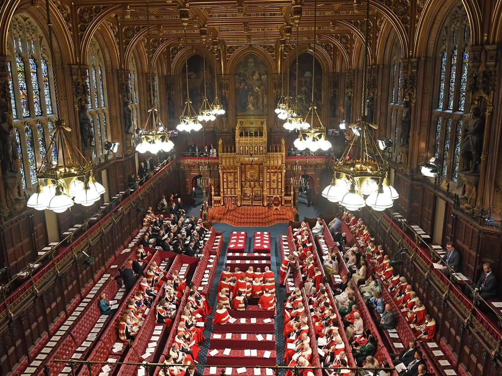 The scene in the House of Lords ahead of the State Opening of parliament. Picture: Victoria Jones / POOL / AFP.