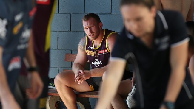 Matt Lodge will play his first game in NRL colours in almost three years in Saturday night’s trial for the Broncos in Toowoomba. Photo: Annette Dew