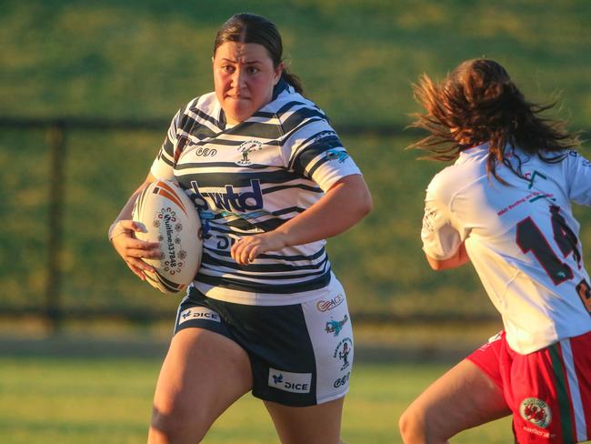 Tyla Kingdon scored in the Sistaz win over Nightcliff Dragons. Picture: Glenn Campbell