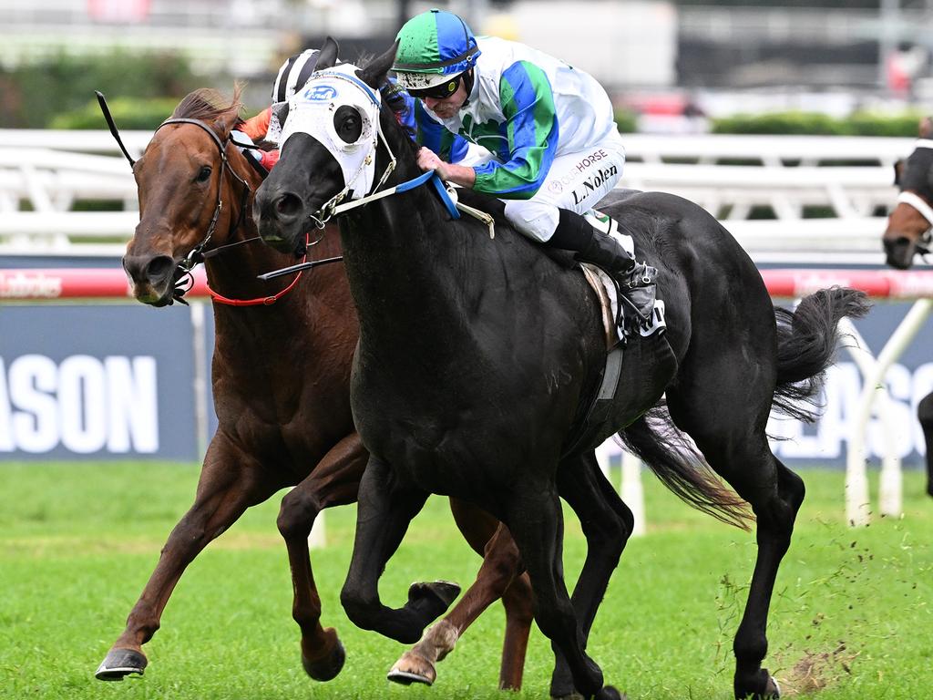 Supplied Editorial I Wish I Win exacts revenge on Bella Nipotina to win the Group 1
 Kingsford Smith Cup for Luke Nolen. Picture: Grant Peters - Trackside Photography.