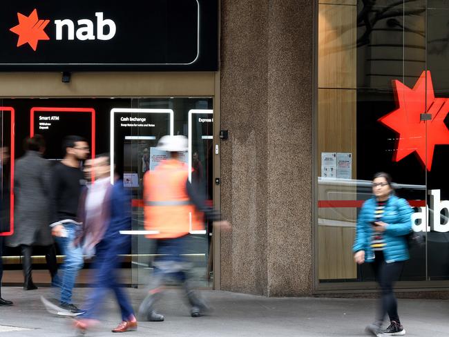 SYDNEY, AUSTRALIA - NCA NewsWire Photos AUGUST, 12, 2020: Generic view of a National Australian Bank (NAB) in Sydney. Picture: NCA NewsWire/Bianca De Marchi