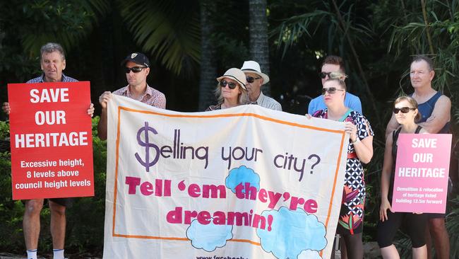 Residents at today’s protest. Picture: Liam Kidston