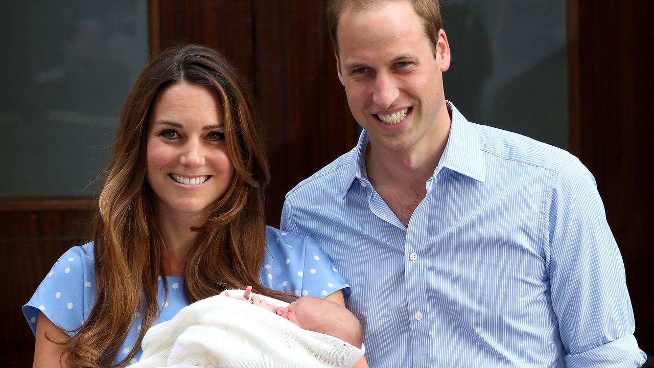 Kate and William introduce George to the world on July 23 2013. Picture: Chris Jackson/Getty Images