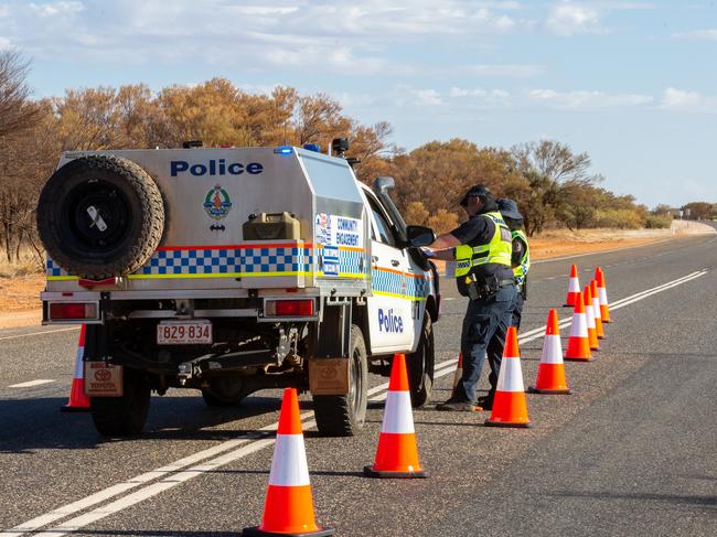 NT/SA border closure 24 March 2020. Photo: EMMA MURRAY