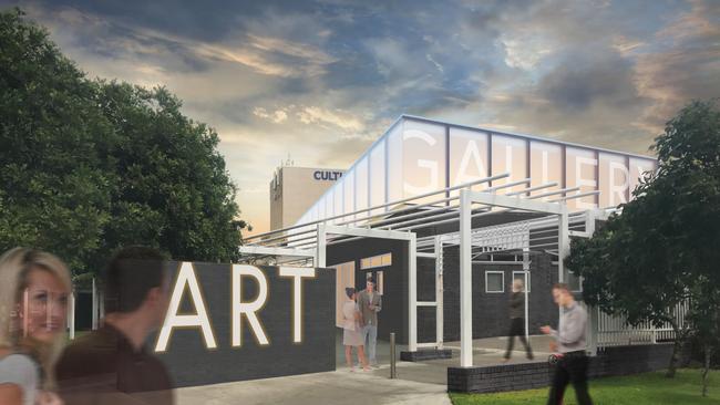 A render of the new art gallery Moreton Bay Regional Council plans to build at Redcliffe.