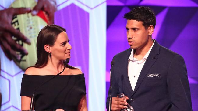 Tim Kelly was awarded the Best First Year Player Award at the AFL Players' MVP Awards. Pic: Getty Images