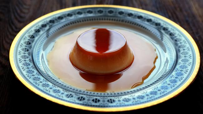 Boozy beauty: creme caramel. Picture: AAP/Sarah Marshall