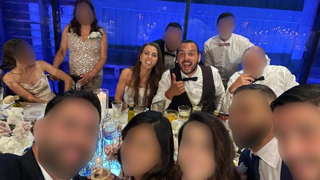 Bride Diana Falasca was fined for leaving her northern beaches wedding to Mark Bonifacio, who was not fined because he did not breach COVID restrictions. Picture: Instagram.com