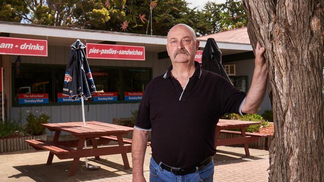 Parndana bakery owner Michael Boyd kept the business open for distressed locals to visit. Picture: Matt Loxton