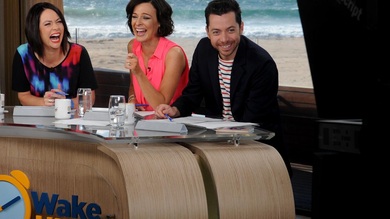 Wake Up stars: Natasha Exelby, Natarsha Belling and James Mathison.