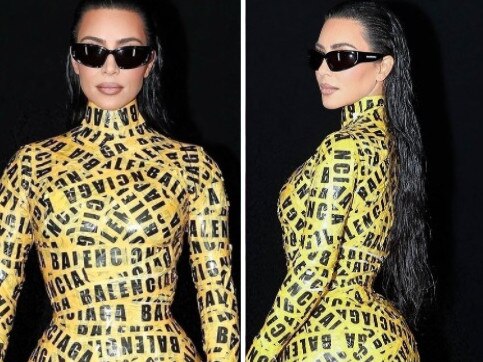 Kim K flaunts figure in duct tape outfit