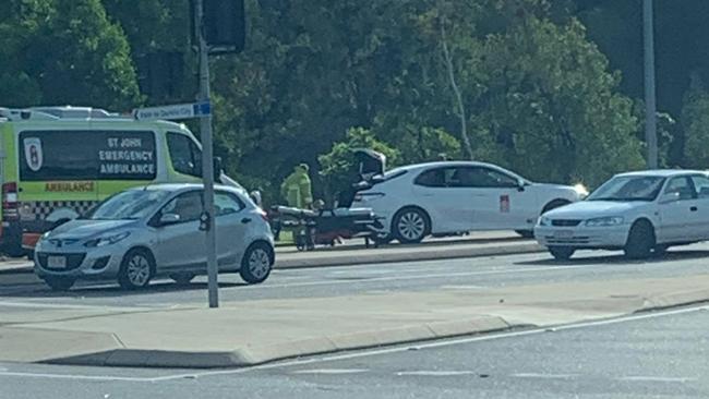 A cyclist has been injured in a collision with a car in a serious incident during rush hour on Tiger Brennan Dr this morning