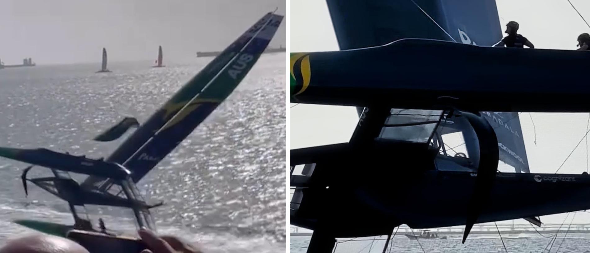The Flying Roo came close to disaster in a scary SailGP moment.