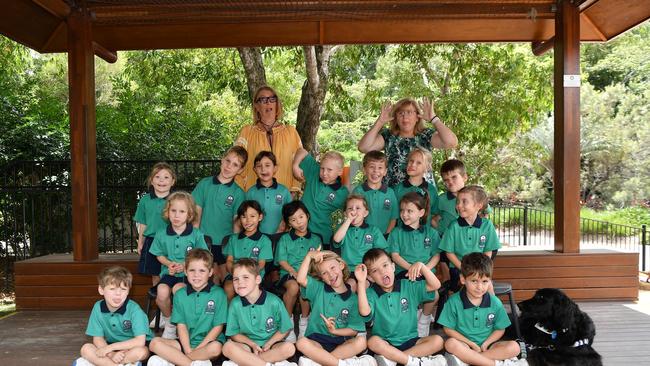 MY FIRST YEAR: Funny faces. Matthew Flinders Anglican College Preps. Picture: Patrick Woods.