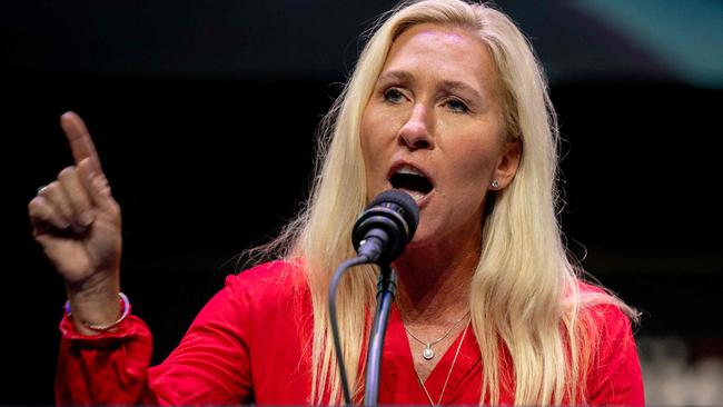 High-profile Republican Congresswoman Marjorie Taylor Greene has vowed to ‘shoot the drones down myself’. Picture: Brandon Bell/Getty Images North America/Getty Images via AFP