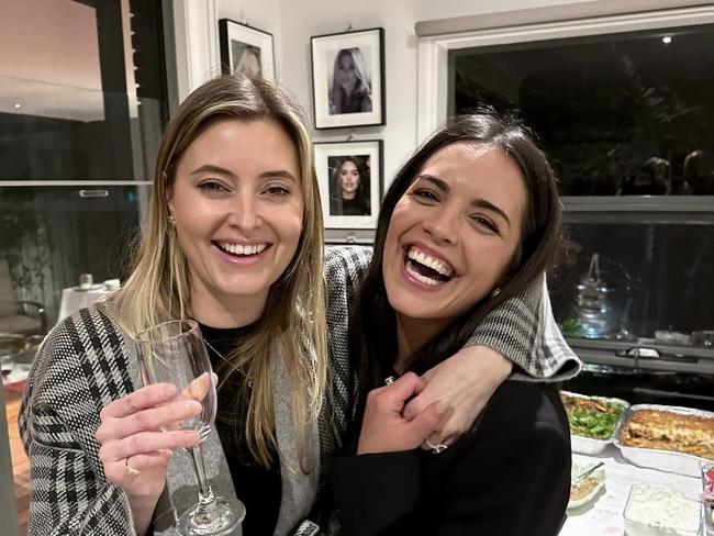 Olympia Valance (right) says she doesn’t share the same political views as her half-sister Holly. Picture: Supplied/Instagram