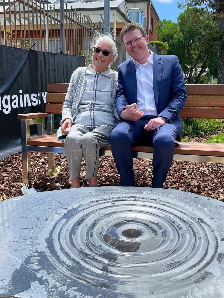 Helen Oxenham OAM with Chris Picton MP. Picture: Facebook