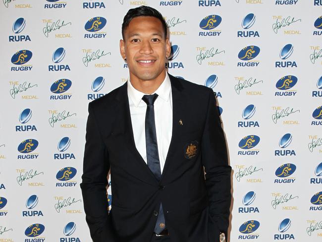 Israel Folau narrowly missed out on picking up the top gong. Picture: Christian Gilles