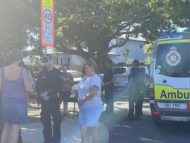 A young child was hit in a traffic crash outside Slade Point State School on October 14, 2022. Picture: Mitch Dyer