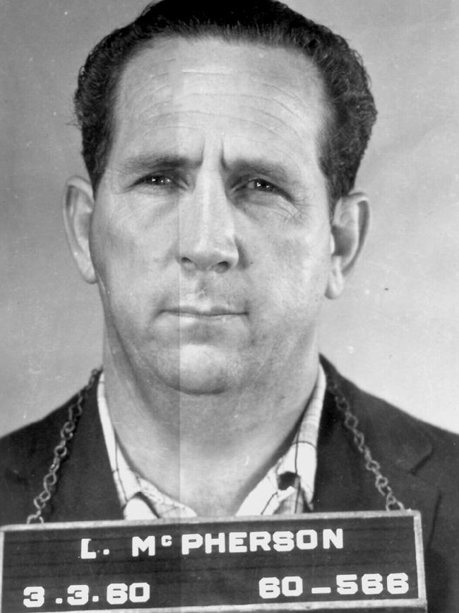 Police mugshot of criminal and businessman Lennie McPherson.