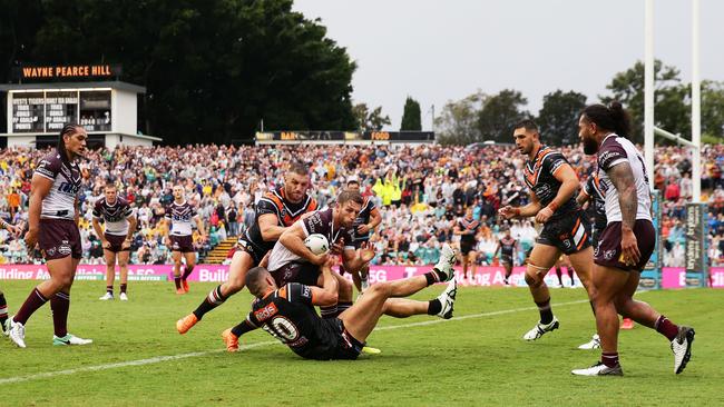 Brendan Elliot of the Sea Eagles had a night to forget. Picture: Getty Images