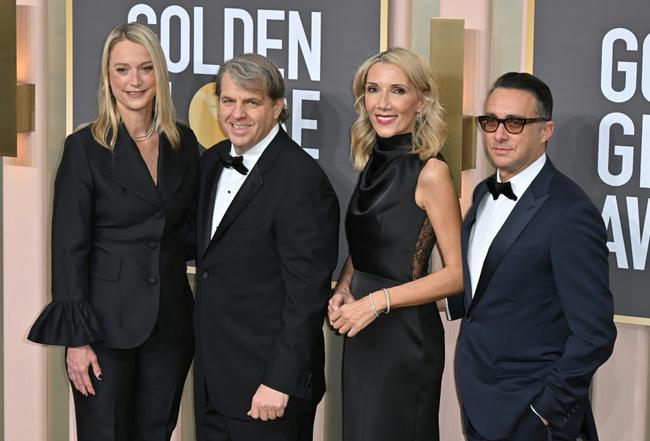 US businessman Todd Boehly, second from left, is among private investors purchasing the Golden Globe Awards from the Hollywood Foreign Press Association