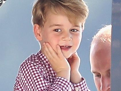 HAMBURG, GERMANY - JULY 21:  Prince William, Duke of Cambridge, Catherine, Duchess of Cambridge, Prince George of Cambridge and Princess Charlotte of Cambridge view helicopter models H145 and H135 before departing from Hamburg airport on the last day of their official visit to Poland and Germany on July 21, 2017 in Hamburg, Germany.  (Photo by Chris Jackson/Getty Images) *** BESTPIX ***