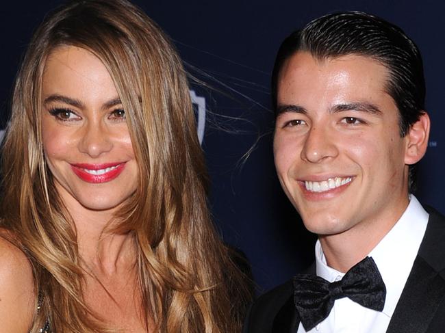 Arrivals to the InStyle/WB Golden Globe Awards Party held at the Beverly Hilton Hotel. <P> Pictured: Sofia Vergara and Manolo Gonzalez-Ripoll Vergara <P><B>Ref: SPL677866 130114 </B><BR/> Picture by: Nate Beckett / Splash News<BR/> </P><P> <B>Splash News and Pictures</B><BR/> Los Angeles: 310-821-2666<BR/> New York: 212-619-2666<BR/> London: 870-934-2666<BR/> photodesk@splashnews.com<BR/> </P>