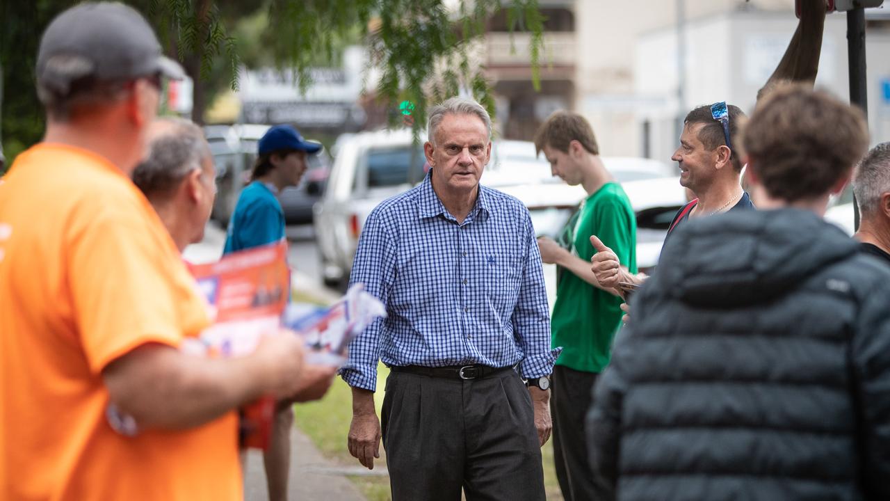 Last weekend, Mr Latham was out talking to voters. Now he can’t even return Pauline Hanson’s calls. Picture: Julian Andrews